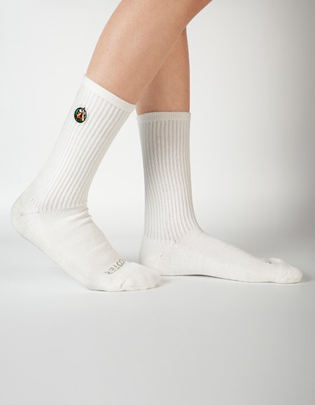 露營刺繡高筒登山襪